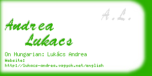 andrea lukacs business card